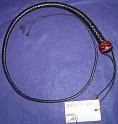 4ft Black 8 plait signal whip with 2tone Box Pattern Knot